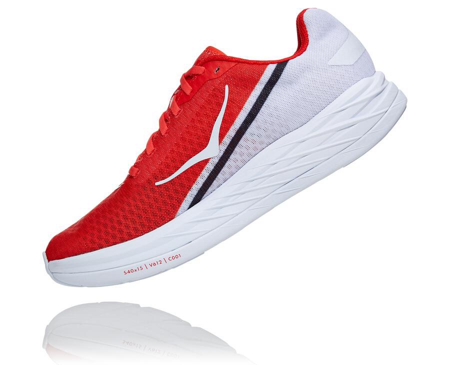 Hoka One One Rocket X Löparskor Herr - Röda/Vita - GXZBH-0645